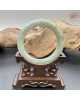 【肌容雪】天然緬甸A貨淡綠黃褐翡翠圓條手鐲 編號920(鐲圍55.1mm#17.5號)
