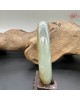 【肌容雪】天然緬甸A貨淡綠黃褐翡翠圓條手鐲 編號920(鐲圍55.1mm#17.5號)
