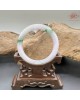 【肌容雪】天然緬甸A貨淡紫翠綠斑翡翠圓條手鐲 編號921(鐲圍55.6mm#17.5號)