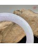 【肌容雪】天然緬甸A貨淡紫翠綠斑翡翠圓條手鐲 編號921(鐲圍55.6mm#17.5號)