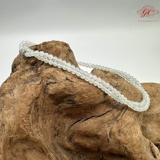 【肌容雪】天然緬甸A貨冰種翡翠多圈珠串鍊 編號924