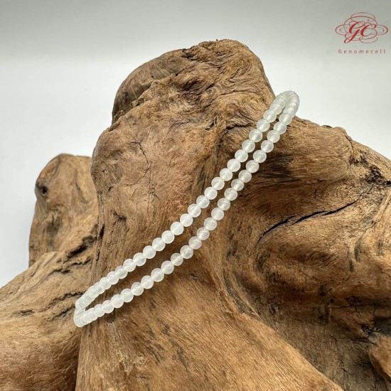 【肌容雪】天然緬甸A貨冰種翡翠多圈珠串鍊 編號924