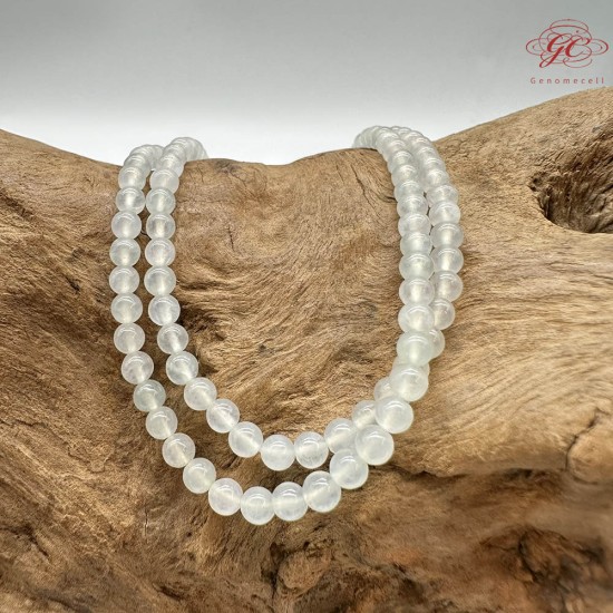 【肌容雪】天然緬甸A貨冰種翡翠多圈珠串鍊 編號924