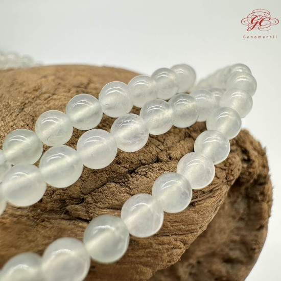 【肌容雪】天然緬甸A貨冰種翡翠多圈珠串鍊 編號924