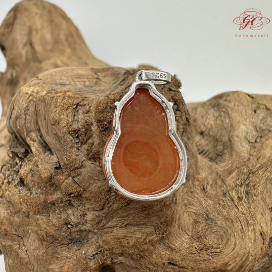 【肌容雪】天然緬甸A貨紅翡翠葫蘆造型吊墜 編號925