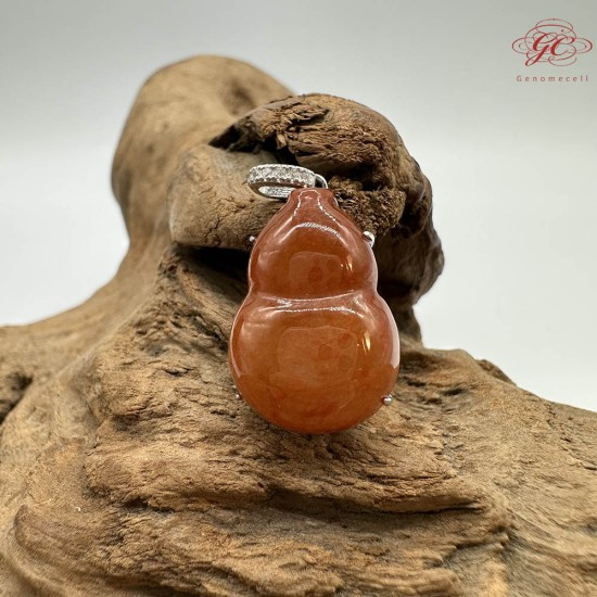 【肌容雪】天然緬甸A貨紅翡翠葫蘆造型吊墜 編號925