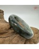 【肌容雪】天然美石冰墨雙輝平安鐲 編號B217(鐲圍57.6mm#18號)