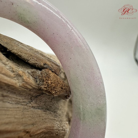 【肌容雪】天然美石紫夢雲翠圓條手鐲 編號B218(鐲圍56.3mm#17.5號)