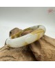 【肌容雪】天然美石黃白雙彩平安鐲 編號B219(鐲寬50.3mm#16號) 【肌容雪】天然美石黃白雙彩平安鐲 編號B219(鐲寬50.3mm#16號)