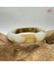 【肌容雪】天然美石黃白雙彩平安鐲 編號B219(鐲寬50.3mm#16號) 【肌容雪】天然美石黃白雙彩平安鐲 編號B219(鐲寬50.3mm#16號)