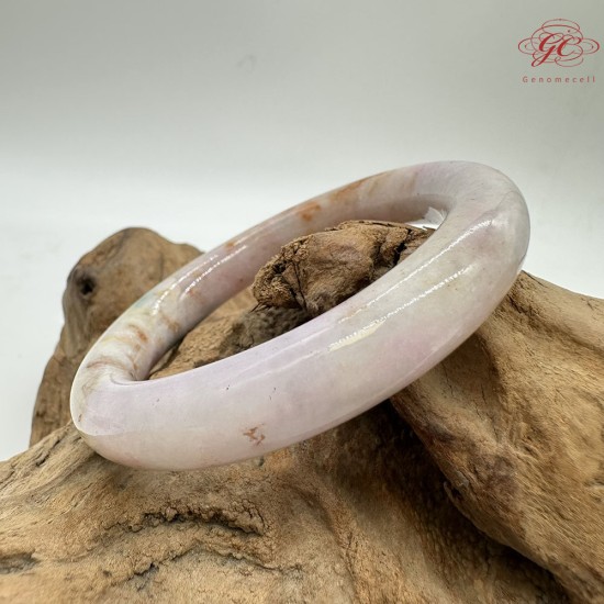 【肌容雪】天然美石粉紫三彩撒金圓條手鐲 編號B220(鐲圍55.4mm#17.5號) 【肌容雪】天然美石粉紫三彩撒金圓條手鐲 編號B220(鐲圍55.4mm#17.5號)