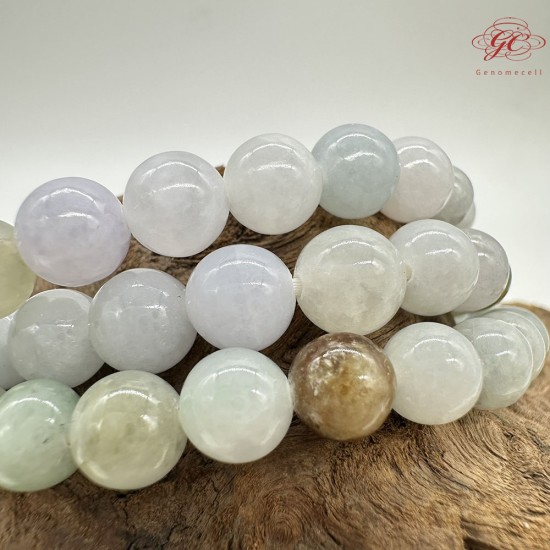 【肌容雪】天然美石花影流光多彩珠串 編號B222 【肌容雪】天然美石花影流光多彩珠串 編號B222