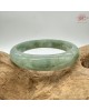 【肌容雪】天然美石冰芹綠飄花平安鐲 編號B223(鐲圍54.5mm#17號) 【肌容雪】天然美石冰芹綠飄花平安鐲 編號B223(鐲圍54.5mm#17號)