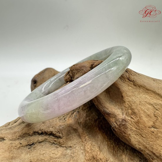 【肌容雪】天然美石春彩飄花圓條手鐲 編號B225(鐲圍55.6mm#17.5號) 【肌容雪】天然美石春彩飄花圓條手鐲 編號B225(鐲圍55.6mm#17.5號)