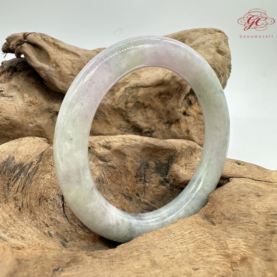 【肌容雪】天然美石春彩飄花圓條手鐲 編號B225(鐲圍55.6mm#17.5號) 【肌容雪】天然美石春彩飄花圓條手鐲 編號B225(鐲圍55.6mm#17.5號)
