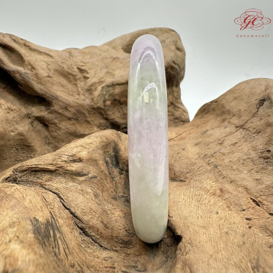 【肌容雪】天然美石春彩飄花圓條手鐲 編號B225(鐲圍55.6mm#17.5號) 【肌容雪】天然美石春彩飄花圓條手鐲 編號B225(鐲圍55.6mm#17.5號)