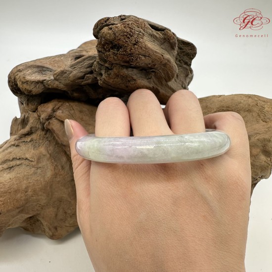【肌容雪】天然美石春彩飄花圓條手鐲 編號B225(鐲圍55.6mm#17.5號) 【肌容雪】天然美石春彩飄花圓條手鐲 編號B225(鐲圍55.6mm#17.5號)