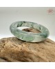 【肌容雪】天然非洲翠-冰雪飄花翠鐲 編號F01(鐲圍55.7mm#17.5號) 【肌容雪】天然非洲翠-冰雪飄花翠鐲 編號F01(鐲圍55.7mm#17.5號)