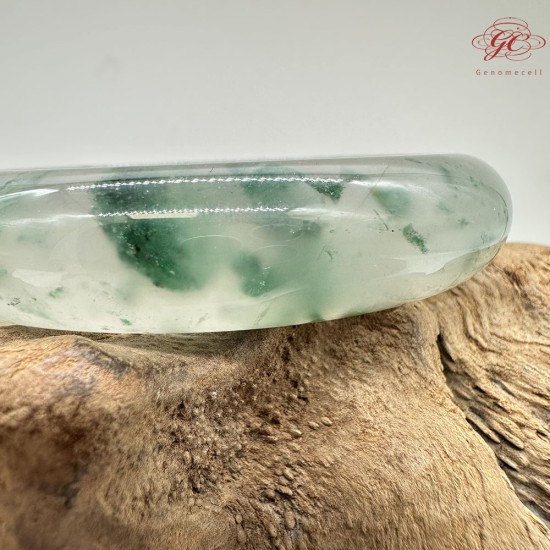 【肌容雪】天然非洲翠-冰雪飄花翠鐲 編號F01(鐲圍55.7mm#17.5號) 【肌容雪】天然非洲翠-冰雪飄花翠鐲 編號F01(鐲圍55.7mm#17.5號)