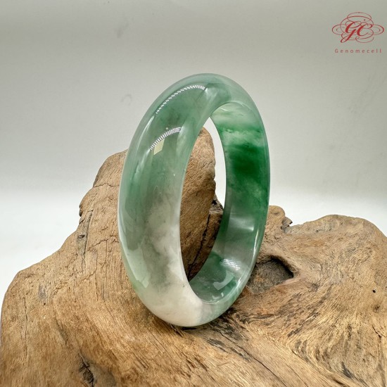 【肌容雪】天然非洲翠-碧嵐晨霧鐲 編號F02(鐲圍55.1mm#17.5號) 【肌容雪】天然非洲翠-碧嵐晨霧鐲 編號F02(鐲圍55.1mm#17.5號)