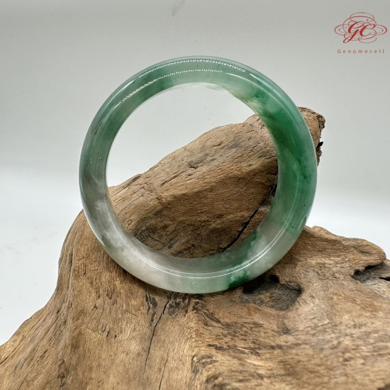 【肌容雪】天然非洲翠-碧嵐晨霧鐲 編號F02(鐲圍55.1mm#17.5號) 【肌容雪】天然非洲翠-碧嵐晨霧鐲 編號F02(鐲圍55.1mm#17.5號)
