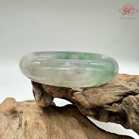 【肌容雪】天然非洲翠-薄霧翠綠鐲 編號F05(鐲圍59.0mm#18.5號) 【肌容雪】天然非洲翠-薄霧翠綠鐲 編號F05(鐲圍59.0mm#18.5號)