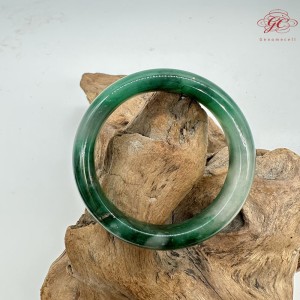 【肌容雪】天然非洲翠-幽竹涵翠鐲 編號F06(鐲圍59.3mm#18.5號)