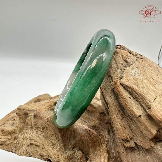 【肌容雪】天然非洲翠-幽竹涵翠鐲 編號F06(鐲圍59.3mm#18.5號) 【肌容雪】天然非洲翠-幽竹涵翠鐲 編號F06(鐲圍59.3mm#18.5號)