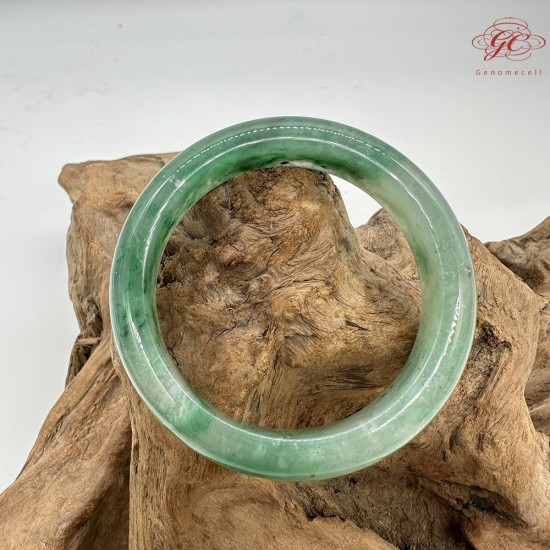 【肌容雪】天然非洲翠-晨曦碧影翠鐲 編號F08(鐲圍59.0mm#18.5號) 【肌容雪】天然非洲翠-晨曦碧影翠鐲 編號F08(鐲圍59.0mm#18.5號)