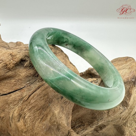 【肌容雪】天然非洲翠-晨曦碧影翠鐲 編號F08(鐲圍59.0mm#18.5號) 【肌容雪】天然非洲翠-晨曦碧影翠鐲 編號F08(鐲圍59.0mm#18.5號)