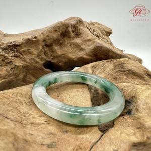 【肌容雪】天然非洲翠-樹影幽翠鐲 編號F10(鐲圍51.1mm#16號)
