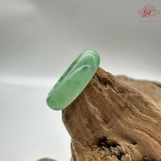 【肌容雪】天然緬甸A貨翡翠綠飄花戒圈 編號1001(戒圍17.8mm#12號) 【肌容雪】天然緬甸A貨翡翠綠飄花戒圈 編號1001(戒圍17.8mm#12號)