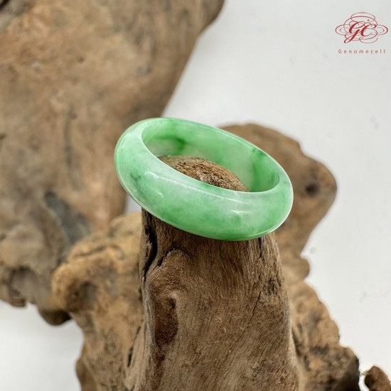 【肌容雪】天然緬甸A貨翡翠綠飄花戒圈 編號1001(戒圍17.8mm#12號) 【肌容雪】天然緬甸A貨翡翠綠飄花戒圈 編號1001(戒圍17.8mm#12號)