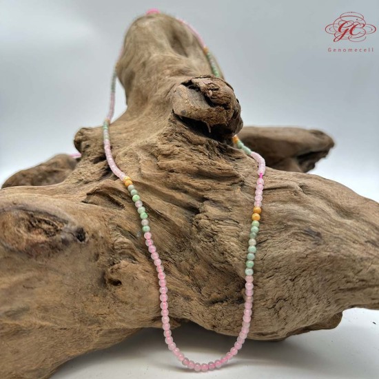 【肌容雪】天然緬甸A貨翡翠小米珠多圈珠串鍊 編號1002