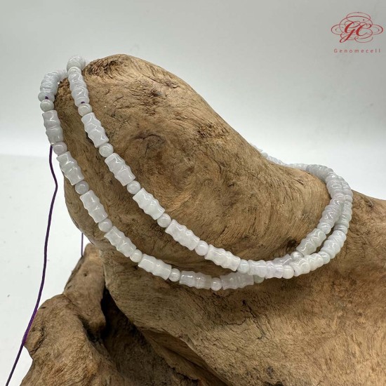 【肌容雪】天然緬甸A貨翡翠竹節珠多圈珠串鍊 編號1003