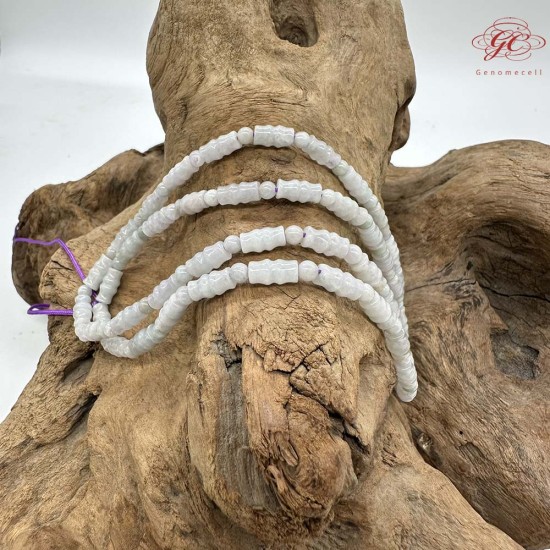 【肌容雪】天然緬甸A貨翡翠竹節珠多圈珠串鍊 編號1003