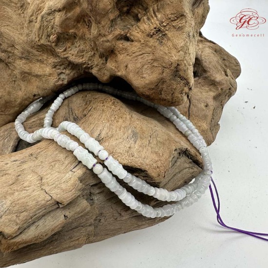 【肌容雪】天然緬甸A貨翡翠竹節珠多圈珠串鍊 編號1003