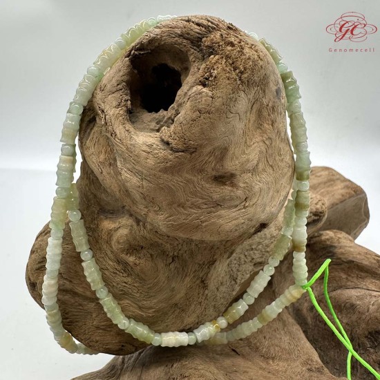 【肌容雪】天然緬甸A貨翡翠竹節珠多圈珠串鍊 編號1004