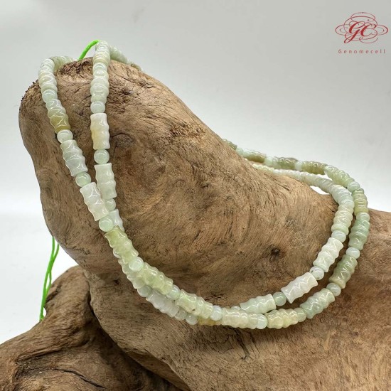 【肌容雪】天然緬甸A貨翡翠竹節珠多圈珠串鍊 編號1004