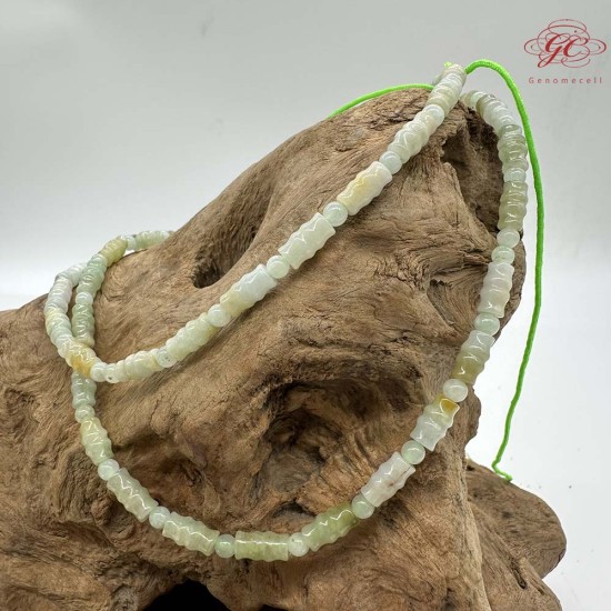 【肌容雪】天然緬甸A貨翡翠竹節珠多圈珠串鍊 編號1004