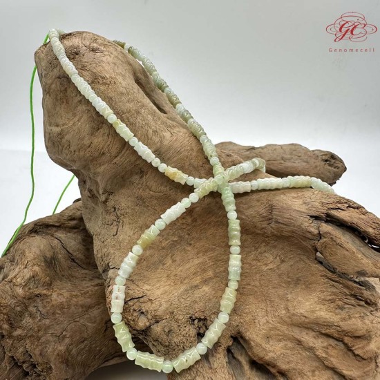 【肌容雪】天然緬甸A貨翡翠竹節珠多圈珠串鍊 編號1004