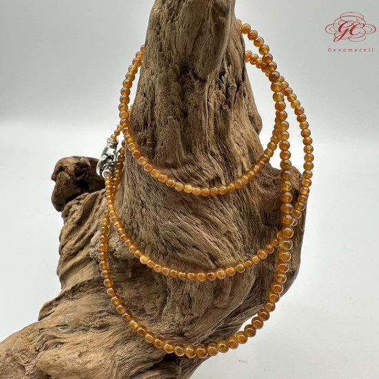 【肌容雪】天然緬甸A貨冰種黃翡多圈珠串鍊 編號1022