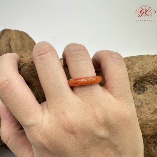 【肌容雪】天然緬甸A貨滿圈紅翡翠戒圈 編號1026(戒圍17.6mm#12號 )