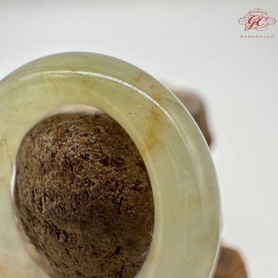 【肌容雪】天然緬甸A貨黃綠翡翠戒圈 編號1029(戒圍16.9mm#10號)