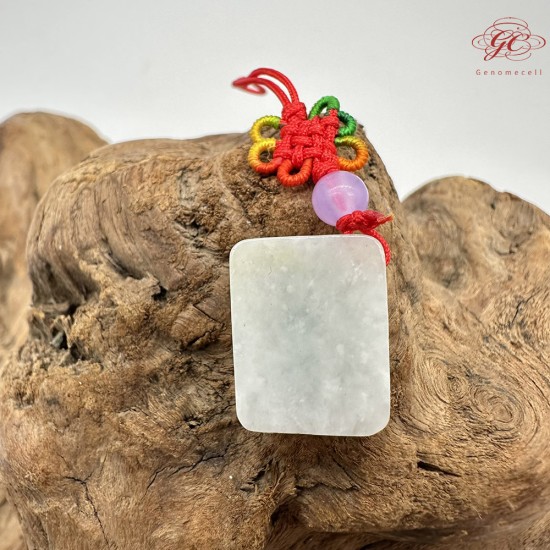 【肌容雪】天然緬甸A貨麻將刻字造型翡翠吊飾 編號1031