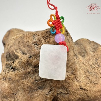  【肌容雪】天然緬甸A貨麻將刻字造型翡翠吊飾 編號1032