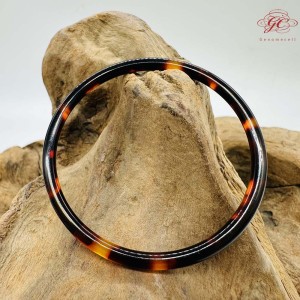 【肌容雪】天然美石玳瑁手鐲 編號B103(鐲圍56.6mm#18號)