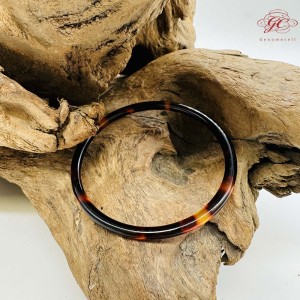 【肌容雪】天然美石玳瑁手鐲 編號B103(鐲圍56.6mm#18號)