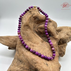 【肌容雪】天然美石皇家紫舒俱來珠鍊 編號B136