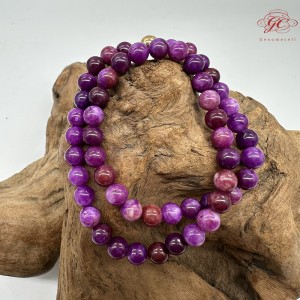 【肌容雪】天然美石皇家紫舒俱來珠鍊 編號B136